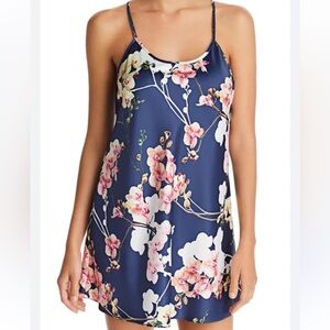 Flora Nikrooz Navy Floral Chemise Nightgown